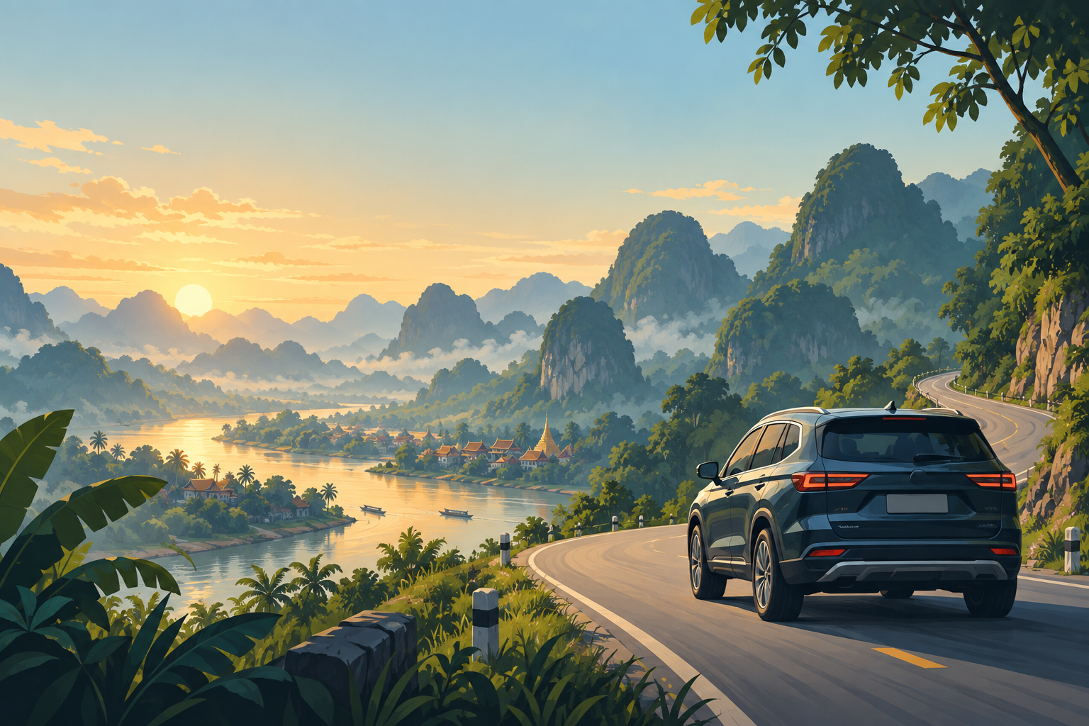 เหมารถ SUV เที่ยวลาวพร้อมคนขับ เดินทางเวียงจันทน์และวังเวียง
